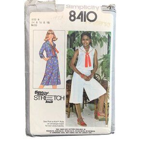 Vintage Simplicity 8410 Sewing Pattern Misses Shirt Short Skirt